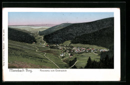 AK Manebach I. Thür., Panorama Vom Emmastein Aus Gesehen  - Other & Unclassified