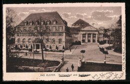 AK Bad Elster, Sachsenhof Und Kurtheater  - Theater