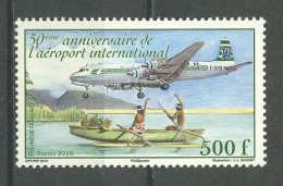 POLYNESIE 2010 N° 929 ** Neuf MNH Superbes 50 Ans Ouverture De L' Aéroport Avions Planes Transports Bateau Pirogue - Unused Stamps