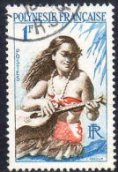 Polynésie Poste Obl Yv:  3  Joueuse De Guitare (Beau Cachet Rond) (Thème) - Musique
