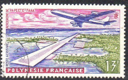Polynésie Avion Obl Yv:  5 Mi:19 Aérodrome De Papeete Faaa (Beau Cachet Rond) (Thème) - Flugzeuge
