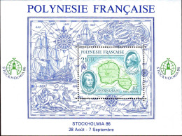 Polynésie Bloc N** Yv:12 Stockholmia 86 (Thème) - Expositions Philatéliques