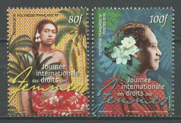 POLYNESIE 2019 N° 1208/1209 ** Neufs MNH Superbes Journée Internationale Des Droits Des Femmes Polynésiennes Fleurs - Ongebruikt