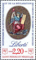 SPM Poste N** Yv: 499 Mi:570 Liberté - Unused Stamps