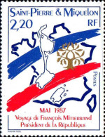 SPM Poste N** Yv: 478 Mi:546 Voyage De François Mitterand - Neufs