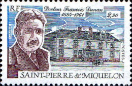 SPM Poste N** Yv: 476 Mi:544 Docteur François Dunan - Unused Stamps