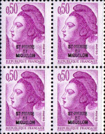 SPM Poste N** Yv: 460 Mi:528 Liberté De Gandon Bloc De 4 - Unused Stamps