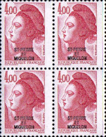 SPM Poste N** Yv: 467 Mi:535 Liberté De Gandon Bloc De 4 - Unused Stamps