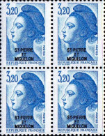 SPM Poste N** Yv: 466 Mi:534 Liberté De Gandon Bloc De 4 - Unused Stamps