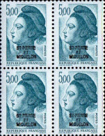 SPM Poste N** Yv: 468 Mi:536 Liberté De Gandon Bloc De 4 - Unused Stamps