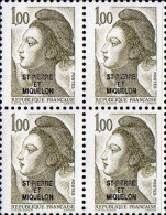 SPM Poste N** Yv: 461 Mi:529 Liberté De Gandon Bloc De 4 - Unused Stamps