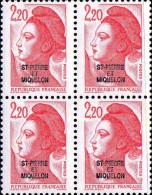 SPM Poste N** Yv: 464 Mi:532 Liberté De Gandon Bloc De 4 - Unused Stamps