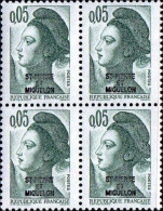 SPM Poste N** Yv: 455 Mi:523 Liberté De Gandon Bloc De 4 - Unused Stamps