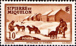 SPM Poste N* Yv: 171 Mi:174 Attelage De Chiens (Trace De Charnière) - Unused Stamps