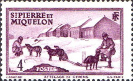 SPM Poste N* Yv: 169 Mi:172 Attelage De Chiens (Trace De Charnière) - Unused Stamps