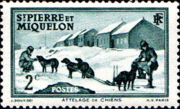 SPM Poste N* Yv: 167 Mi:170 Attelage De Chiens (Trace De Charnière) - Unused Stamps