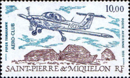 SPM Avion N** Yv: 70 Mi:619 Piper Tomahawk Aero-Club - Unused Stamps