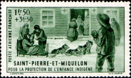 SPM Avion N** Yv:  1/2 Protection De L'enfance Indigène - Unused Stamps