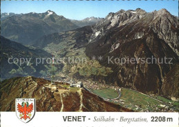 71868217 Landeck Tirol Venet Seilbahn Bergstation Inntal Alpenpanorama Wappen La - Autres & Non Classés