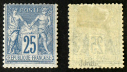N° 79 25c Bleu Neuf N* TB Cote 750€ Signé Scheller - 1876-1898 Sage (Type II)