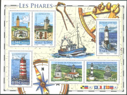 FRANCE 2007 LIGHTHOUSES S/S OF 6** - Lighthouses