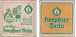 5001928 Bierdeckel Quadratisch - Hoepfner Bräu - Stier - Sous-bocks