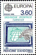 Andorre (F) Poste N** Yv:370 Mi:391 Europa Ordinador Informacio Turistica - Unused Stamps