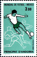 Andorre (F) Poste N** Yv:350 Mi:371 Coupe Du Monde De Football Mexique - Unused Stamps