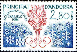 Andorre (F) Poste N** Yv:327 Mi:348 Jocs Olimpics D'hivern Sarajevo - Neufs