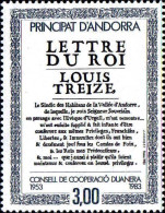 Andorre (F) Poste N** Yv:315 Mi:336 Lettre Du Roi Louis Treize - Unused Stamps