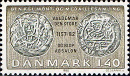 Danemark Poste N** Yv: 714 Mi:713 Pièce En Argent - Unused Stamps