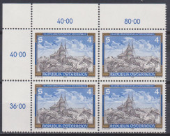 1986 , Mi 1857 ** (1) - 4 Er Block Postfrisch - 100 Jahre Observatorium Auf Dem Sonnblick - Neufs