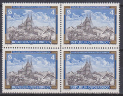 1986 , Mi 1857 ** (3) - 4 Er Block Postfrisch - 100 Jahre Observatorium Auf Dem Sonnblick - Ongebruikt
