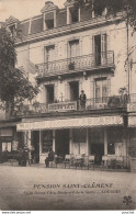 A27-65) LOURDES - PENSION SAINT CLEMENT - ABBADIE - PLACE JEANNE D'ARC , BOULEVARD DE LA GROTTE - (ANIMEE - 2 SCANS) - Lourdes