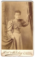 Photo Hill & Wakeling, Plymouth, 61 Union Street, Portrait Dame Im Prachtvoll Gerüschten Kleid  - Personnes Anonymes