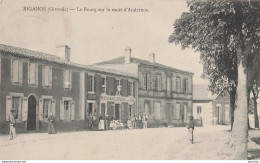 A23-33) FACTURE - BIGANOS (GIRONDE) LE BOURG SUR LA ROUTE D'ANDERNOS  - (ANIMEE - RESTAURANT PERDRIX - 2 SCANS) - Other & Unclassified