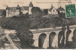 A17-18) CULAN (CHER) VIADUC DE LA ROUTE DE MONTLUCON, COTE EST - CHATEAU ET EGLISE  - Culan