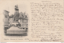 A17- 73) CHAMBÉRY  MONUMENT DE L'ANNEXION - (OBLITERATION DE 1901 - 2 SCANS) - Chambery