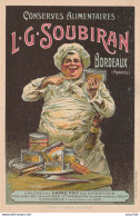 A16-33) BORDEAUX - CONSERVES ALIMENTAIRES L G SOUBIRAN - PUBLICITE - DOS  RECOMPENSES 1883 - 1923 - 2 SCANS - Publicité
