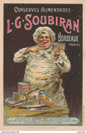 A16-33) BORDEAUX - CONSERVES ALIMENTAIRES L G SOUBIRAN - PUBLICITE - DOS  RECOMPENSES 1883 - 1923 - 2 SCANS - Bordeaux