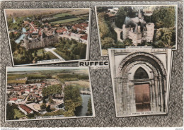 A15-16) RUFFEC (CHARENTE) CHATEAU DE VERTEUIL - VUE AERIENNE DE CONDAC - CHATEAU DE PORTAIL - PORTAIL EGLISE - 2 SCANS - Ruffec