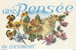 A14- 47) COCUMONT - UNE PENSEE DE COCUMONT - (FLEURS ET PAYSAGE - 2 SCANS)  - Other & Unclassified