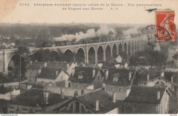 A11- 94) NOGENT SUR MARNE VUE PANORAMIQUE AEROPLANE EVOLUANT DANS LA VALLEE DE LA MARNE - VIADUC AVEC LE TRAIN  - Nogent Sur Marne