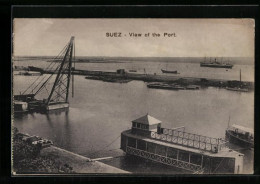 CPA Suez, View Of The Port  - Andere & Zonder Classificatie