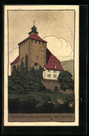 Steindruck-AK Buchs, Schloss Werdenberg  - Stein