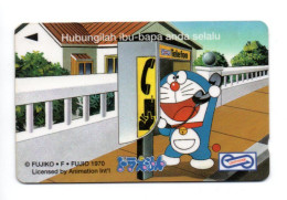 Chat Doraemon Cat Katze Comics BD Film Movie FUJIKO Télécarte Malaisie  Malaysia  (salon 605) - Malasia