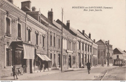 B17-80) ROSIERES EN SANTERRE (SOMME) RUE JEAN JAURES - (ANIMEE - 2 SCANS) - Rosieres En Santerre