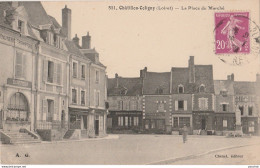 B16-45) CHATILLON COLIGNY (LOIRET) LA PLACE DU MARCHE  - Chatillon Coligny