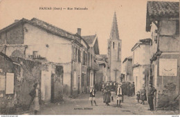 B13- 32) PANJAS (GERS) RUE NATIONALE  - (TRES ANIMEE - VILLAGEOIS  - 2 SCANS) - Other & Unclassified