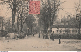 B8- 55) SAMPIGNY (MEUSE)  ALLEE DU CHATEAU  - (ANIMEE - MILITAIRES - VILLAGEOIS) - Autres & Non Classés